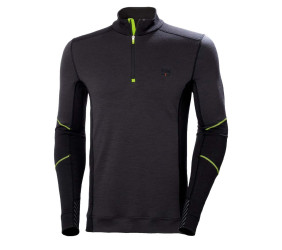 Koszulka termo Helly Hansen Lifa Merino Zip Black