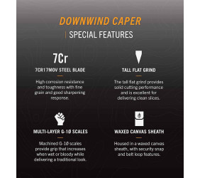 Nóż Gerber Downwind Caper Black BLACK