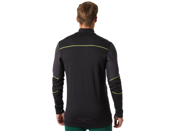 Koszulka termo Helly Hansen Lifa Merino Zip Black