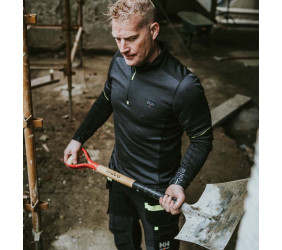 Koszulka termo Helly Hansen Lifa Merino Zip Black