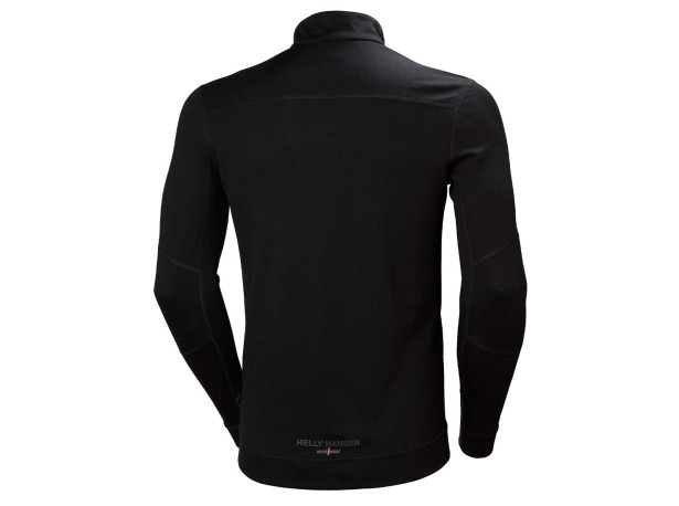 Koszulka termo Helly Hansen Lifa Merino Zip Black