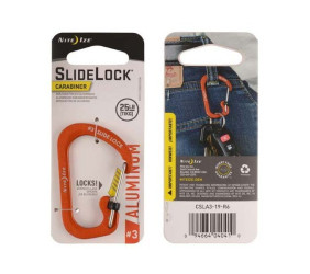 Karabinek SlideLock Carabiner Aluminum Pomarańcz