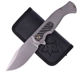 Nóż FOX Eastwood Tiger Sandblasted Titanium, Coars