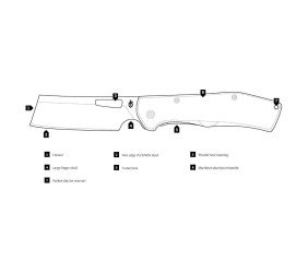 NÓŻ GERBER FLATIRON FOLDING CLEAVER G10 TAN