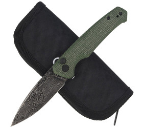 Nóż CIVIVI Altus Green G10, Black Damascus (C20076