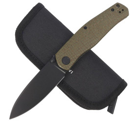 Nóż Civivi Sokoke Green Burlap Micarta, Black Ston