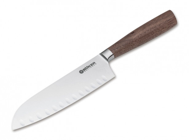 Nóż Santoku Boker Solingen Core Walnut, Kulle