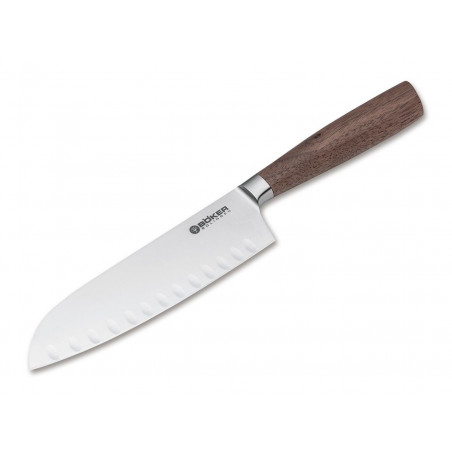 Nóż Santoku Boker Solingen Core Walnut, Kulle