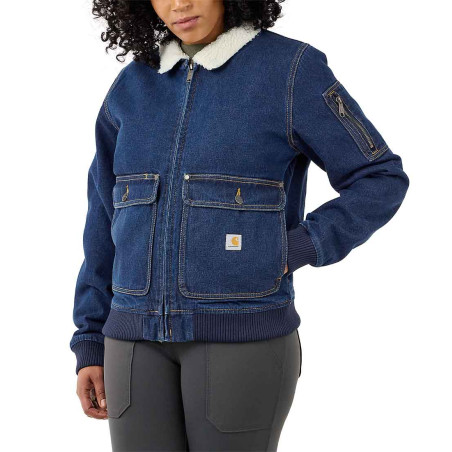Damska Kurtka Carhartt Rugged Denim Sherpa Beech