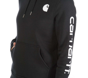 Bluza Carhartt Clarksburg Sleeve Logo Hooded Black