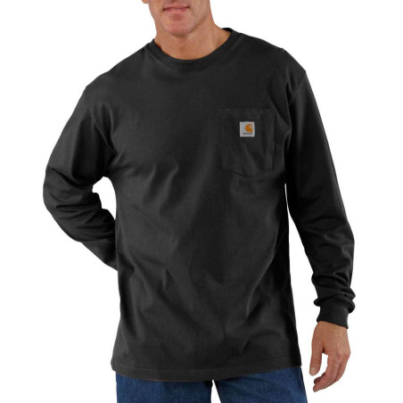 Koszulka Carhartt Heavyweight pocket L/S Black