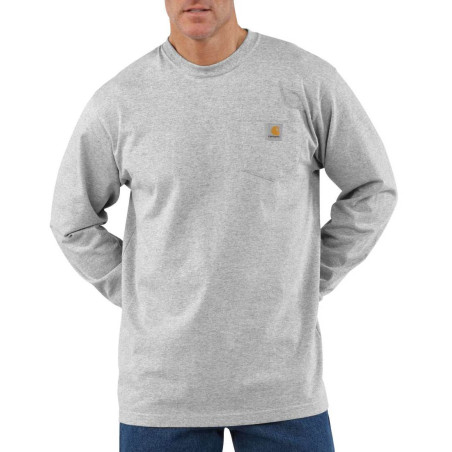 Koszulka Carhartt Heavyweight pocket L/S H.Grey
