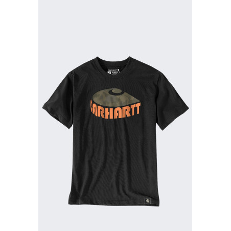 Koszulka Carhartt Heavyweight Camo C Black