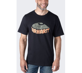 Koszulka Carhartt Heavyweight Camo C Black