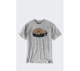 Koszulka Carhartt Heavyweight Camo C Heather Gray