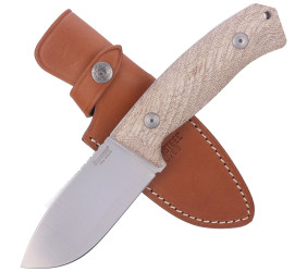 Nóż LionSteel M3 Natural Canvas Micarta, Satin Nio