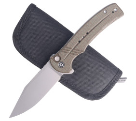 Nóż CIVIVI Cogent Green Micarta, Silver Bead Blast