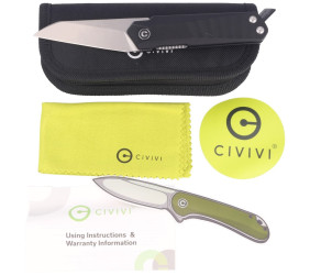 Nóż Civivi Ki-V Plus G10 Black, Silver Bead Blaste