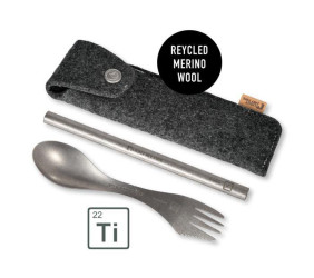 Light My Fire Spork & Straw Kit Titanium