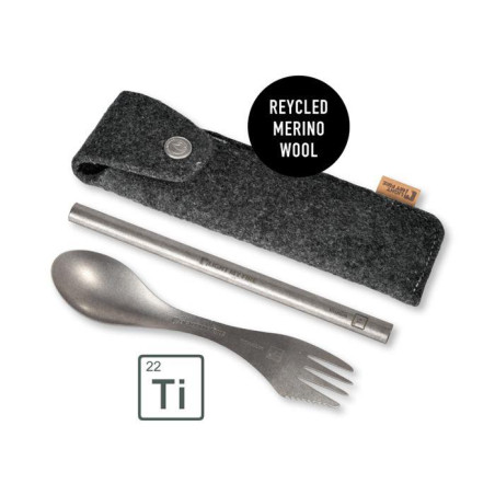 Light My Fire Spork & Straw Kit Titanium
