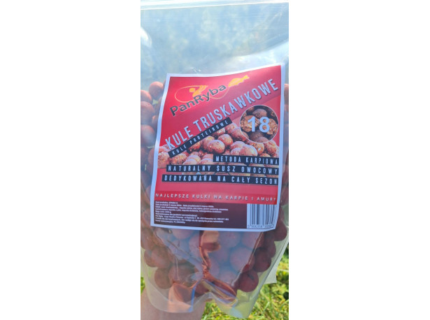 Kule proteinowe Truskawka 18 mm Pan Ryba