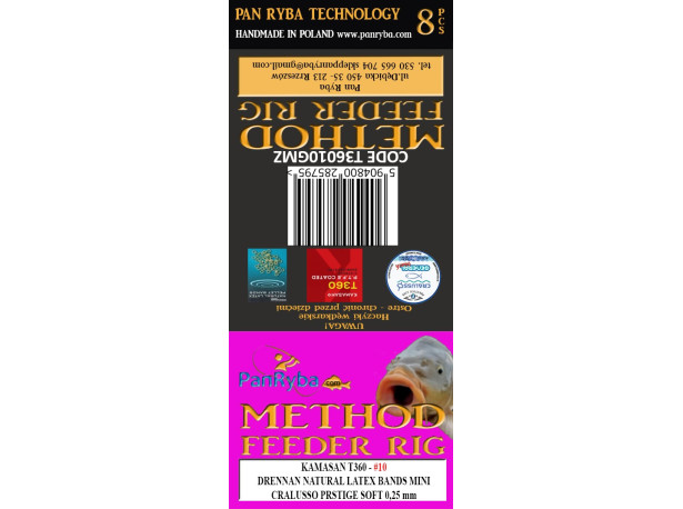 Przypon Method Feeder rozmiar 10 / Gumka Pan Ryba