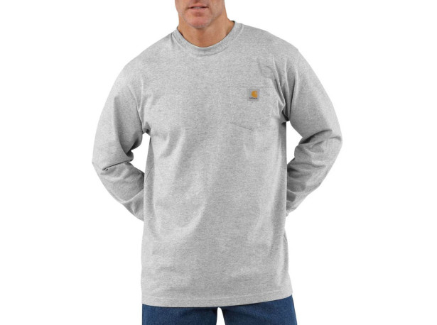 Koszulka Carhartt Heavyweight pocket L/S H.Grey