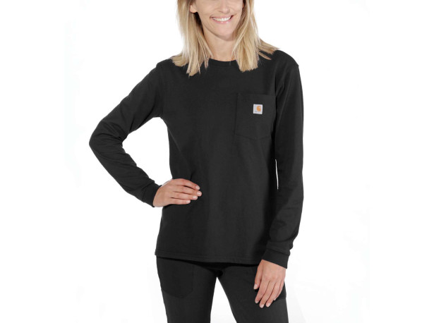 Koszulka Carhartt WK126 Workwear Pocket L/S Black
