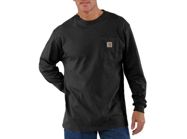 Koszulka Carhartt Heavyweight pocket L/S Black