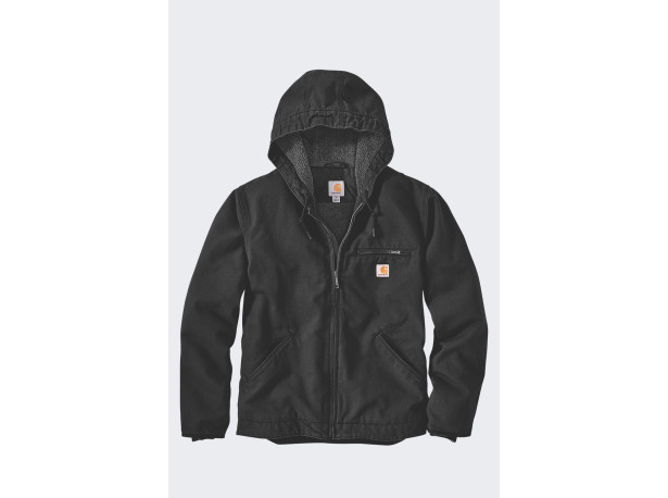 Kurtka Carhartt Washed Duck Sherpa Lined Black