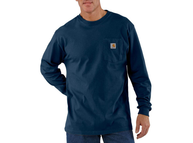 Koszulka Carhartt Heavyweight pocket L/S Navy