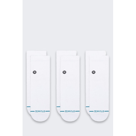 Skarpety Stance Icon Quarter 3 pary White