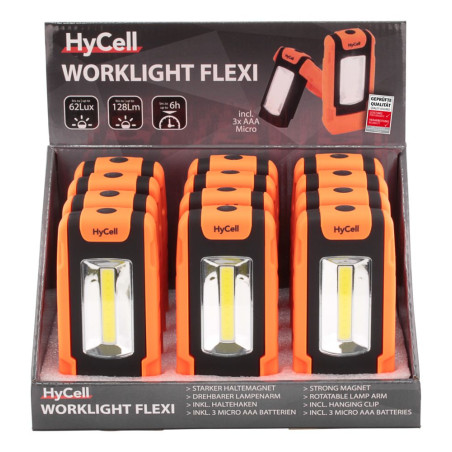 Lampa warsztatowa HyCell COB LED Flexi 3xAAA
