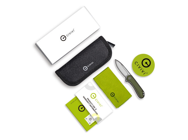 Nóż CIVIVI Button Lock Praxis Aluminum All Black