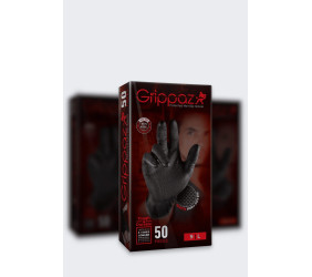 Rękawiczki Nitrylowe Grippaz 246 Black 50 sztuk BL