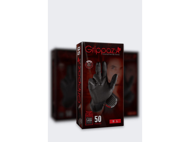 Rękawiczki Nitrylowe Grippaz 246 Black 50 sztuk BL