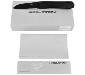 Nóż Real Steel Solis Black Titanium, Blackwash N69