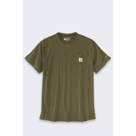 Koszulka Carhartt Force Mid SS Pocket Dark Bronzed