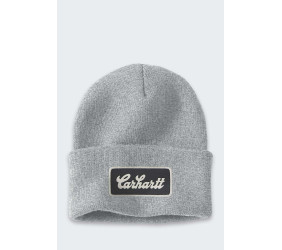 Czapka Carhartt Script Patch Beanie HEATHER GREY