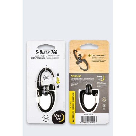 Nite Ize SBiner 360 SlideLock 3 BLACK