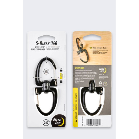 Nite Ize SBiner 360 SlideLock 4 BLACK