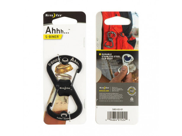 Karabinek Nite Ize S-Biner Ahhh Botle Opener BLK