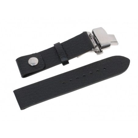 Pasek skórzany Zeppelin czarny 18 mm