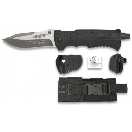 Nóż K25 19588 Tactical Black Titanium