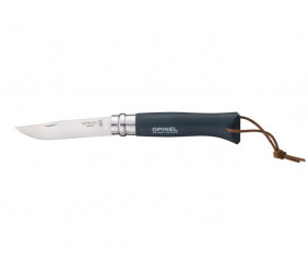 Nóż Opinel Colorama 08 Brown Dark rzemień