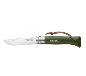 Nóż Opinel Colorama 08 Khaki rzemień