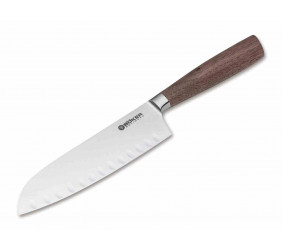 Nóż Santoku Boker Solingen Core Walnut, Kulle