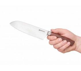 Nóż Santoku Boker Solingen Core Walnut, Kulle