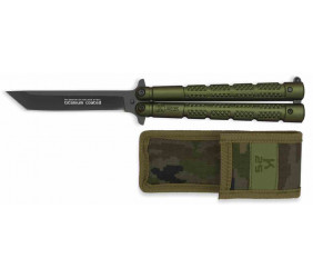 Nóż motylek K25 36249 Balisong Green