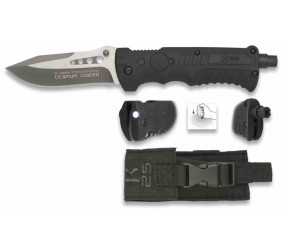 Nóż K25 19588 Tactical Black Titanium